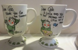 Dear God Kids &quot; Dear God Thank You For the shamrock / Ireland &quot; Footed Cup Mugs - £34.17 GBP