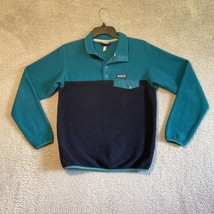 Patagonia Synchilla Colorblocked Snap T Fleece Pullover Womens Size Small Blue - £42.81 GBP