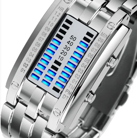 Creative Date Hour Design LED Display Men Digital Watch Waterproof Male ... - £23.74 GBP