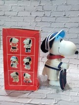 Vintage Snoopy Tennis Player Collector Doll 8 1/2&quot; PVC and Accessories 1966 - £154.63 GBP