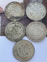 Mexico peso silver coin lot - £20.83 GBP