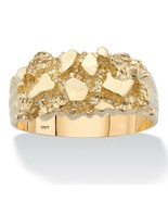 MENS SOLID 10K GOLD NUGGET  RING SIZE 8 9 10 11 12 13 - £632.12 GBP