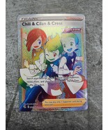 Chili &amp; Cilan &amp; Cress 273/264 Fusion Strike Rainbow Secret Rare Holo Pok... - $6.54 CAD