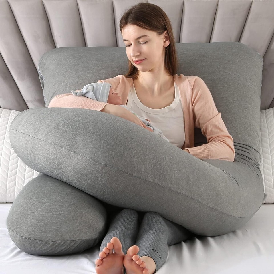 Luxurious U-Shaped Maternity Pillow with Cooling Fabric - Ideal Support for Moms Item image 9