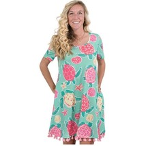 Simply Southern Topsail Dress NWT Large Floral Green - £22.52 GBP