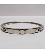 Vintage SOLID Sterling 925 Silver Front Opening Cuff Bangle Bracelet 14.4g - £30.38 GBP