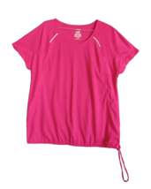 Danskin Now Womens Top Shirt Pink XL 16-18 Cap Sleeve Scoop Neck Semi-Fitted - £6.84 GBP