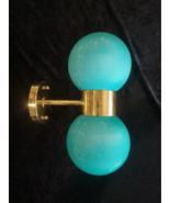 Murano Round Art Glass and Brass Green MidCentury Wall Light and Sconces, 2024 - $653.53