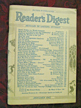 Readers Digest January 1942 WWII Ben Hecht Stuart Chase J C Furnas John Gunther - £6.46 GBP