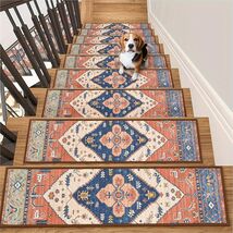 Luxury Washable Stair Runners 8" x 30" - 15 Non-Slip Carpet Treads for S... - $137.56