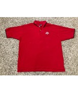 Vintage Ohio State Buckeyes Shirt Men XXL 2XL Red Polo Cotton OSU Logo C... - $24.26