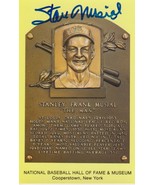 Stan Musial (d. 2013) Autographed Hall of Fame Plaque Postcard - $34.99