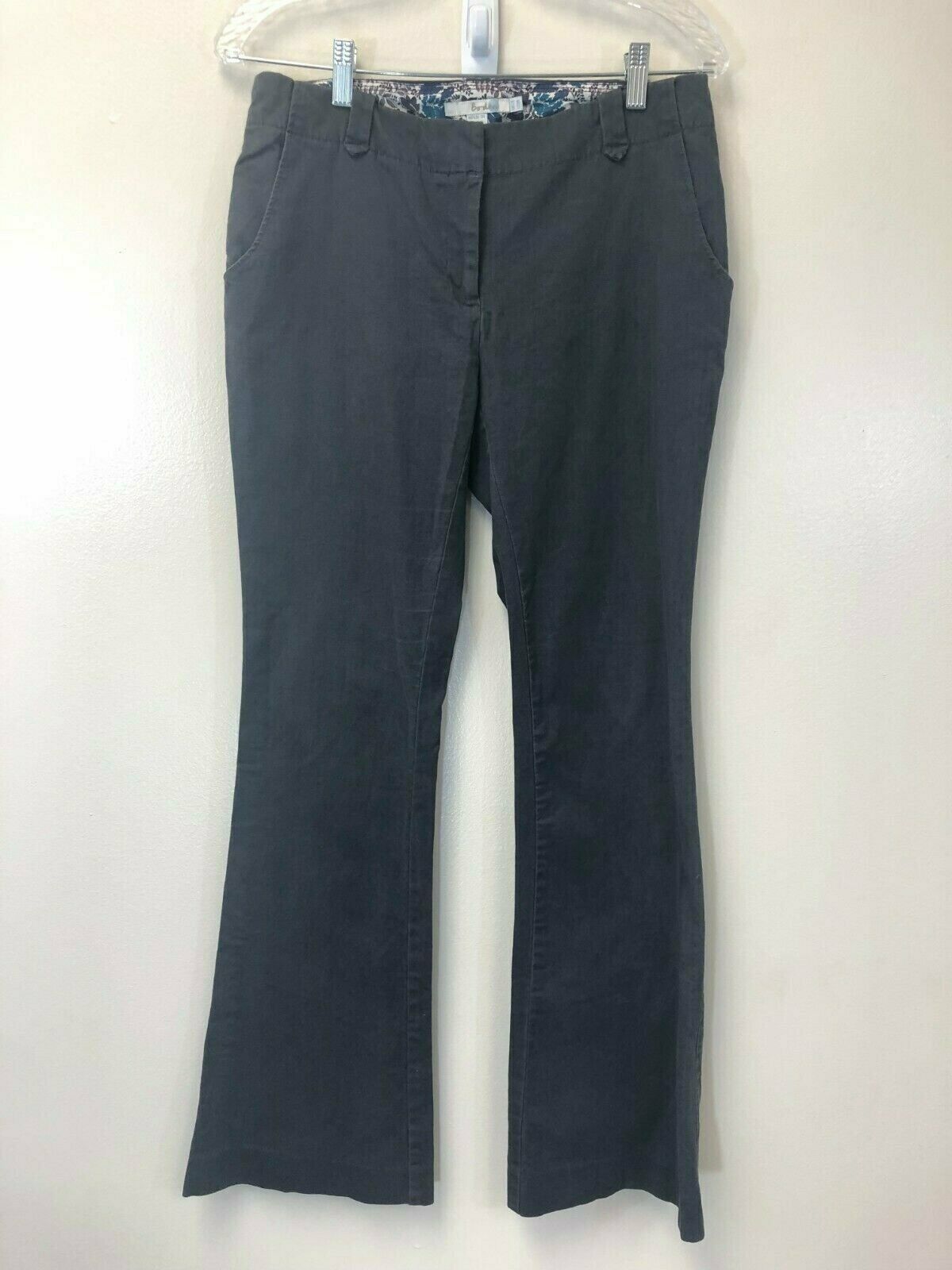 Boden Women&#39;s Gray Trouser Pant, Flare Leg, Size 8 Long, Missing Buttons... - $16.87