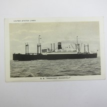 Postcard Steam Ship SS President Roosevelt United States Lines Vintage UNPOSTED - £7.86 GBP