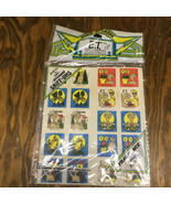 Vintage ET movie stickers scratch n sniff pine flower scent sticker pack - £35.77 GBP