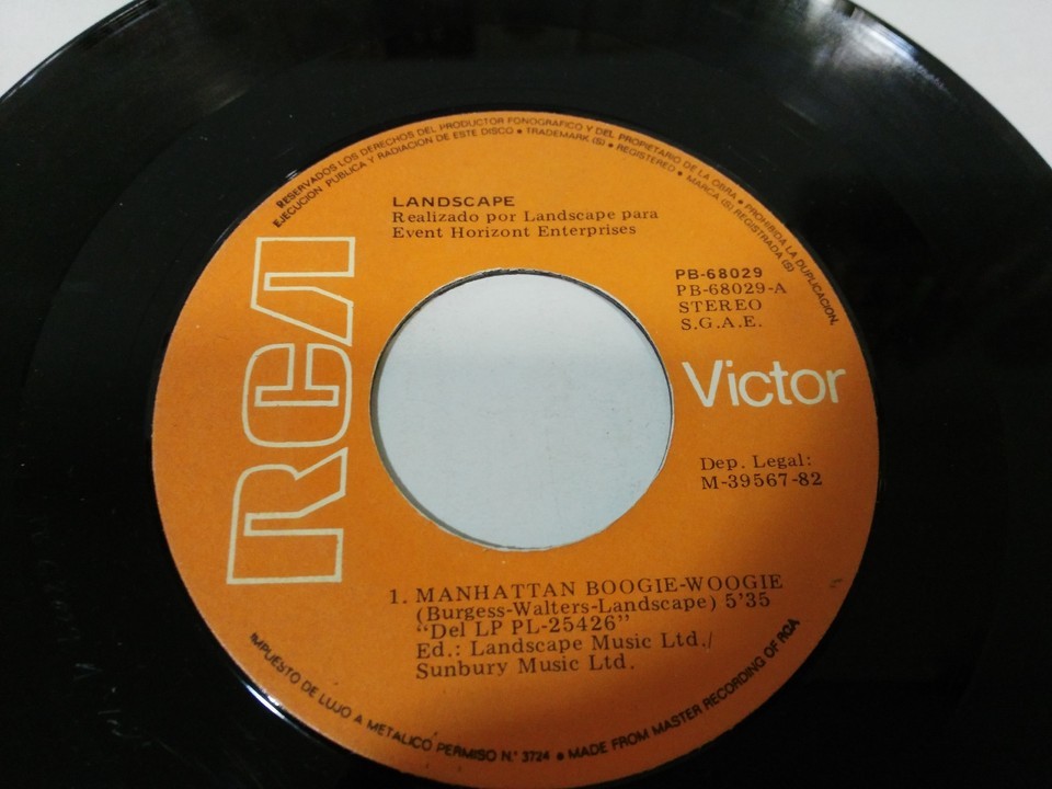 LANDSCAPE MANHATTAN BOOGIE WOOGIE 1982 RCA SINGLE 7" VINYL SPANISH EDITION RARE Item image 2
