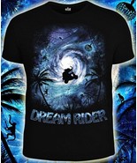 Dream Rider Tshirt UV-active Blacklight Psychedelic Festival Rave EDM Cl... - $25.08
