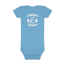 Baby Short Sleeve Onesie® 100% Cotton Rib with Camping Design - $22.66