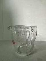 Vintage Fire King Glass Measuring Cup With Red Lettering - 2 Cup/ 16oz - $13.99