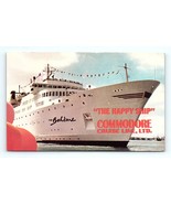 Postcard MS Boheme &quot;The Happy Ship&quot;  Ocean Liner Passenger Commodore Cru... - £3.89 GBP