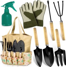 Garden Tools Set 8-PC Heavy Duty Gardening Kit Storage Organizer Sprayer Gloves - £32.25 GBP