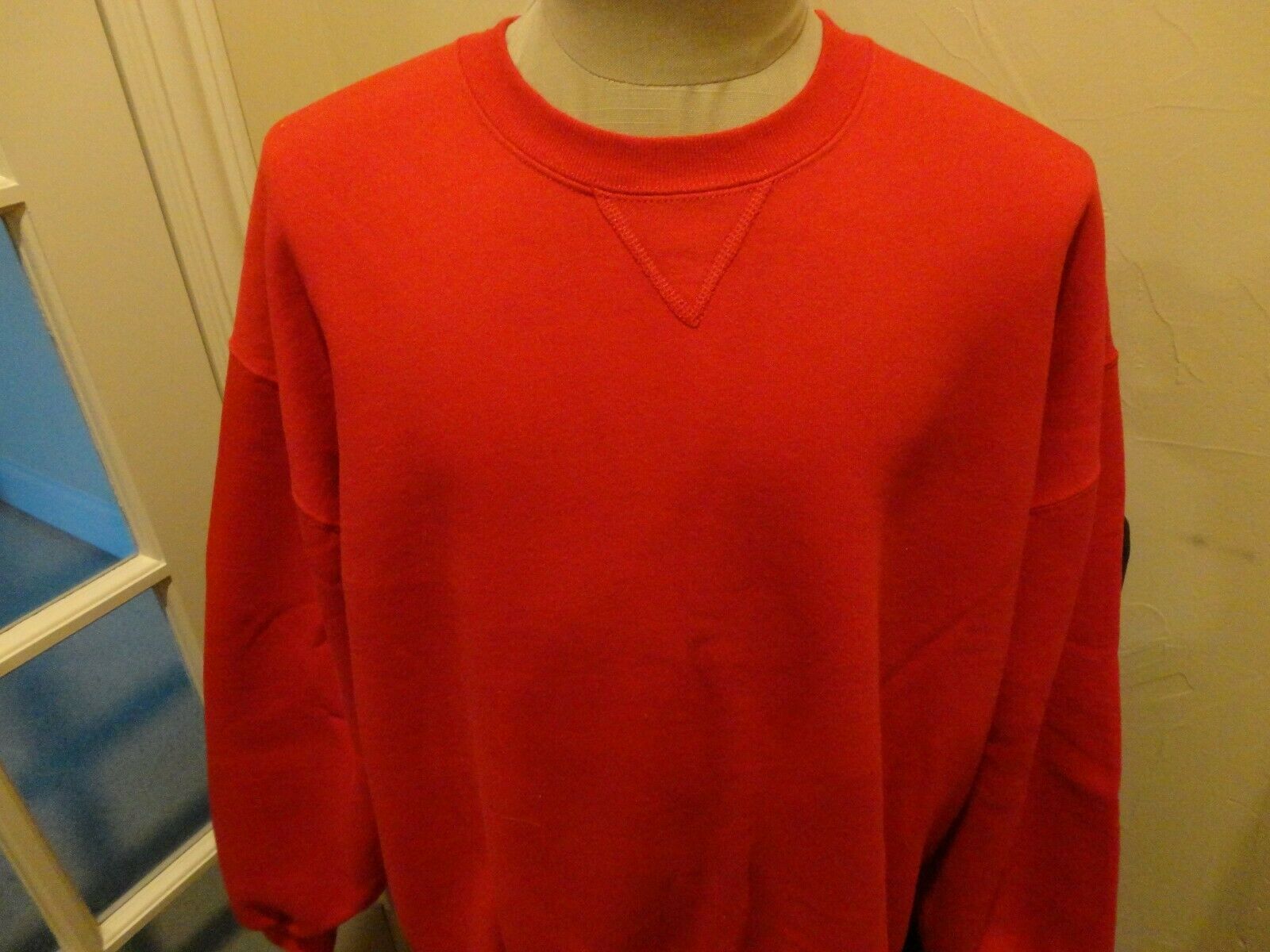 Vtg 90's Blank Red 50-50 Russell Athletic Sweatshirt Excellent Adult 2XL - $36.43