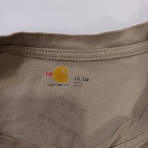 Carhartt Shirt Men's 3XL Tall Beige Long Sleeve Henley Cotton Flame Resistant FR image 5