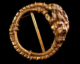 vintage DEVIL brooch - Victorian Demon buckle pin - satan sash pin - grotesque l - £155.51 GBP