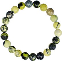 Serpentine Stone Elastic Bracelet w/8mm Round Beads! - £5.46 GBP
