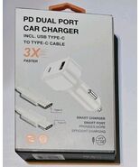 36W PD Dual Ports Travel Car Charger Adapter Fast Charging with USB-C to... - $367.03 MXN 36W PD Dual Ports Travel Car Charger Adapter Fast Charging with USB-C to... - $367.03 MXN