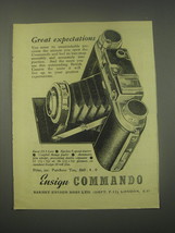 1949 Ensign Commando Camera Ad - Great expectations - £14.78 GBP