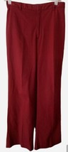  2 BANANA REPUBLIC 6L STRETCH CASUAL PANTS  RED/GRAY FLARE LEG COTTON  - $12.87