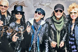 Scorpions multi signed color photo 3 Autographs Klaus Meine Rudolf Schen... - £704.03 GBP