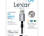 Lexar 64GB JumpDrive C20i Lightning to USB 3.0 Cable with Built-In Flash... - £35.61 GBP