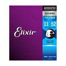 Elixir 80/20 Bronze Acoustic Sets Original Polyweb Coating - Custom Light (0.011 - £32.43 GBP