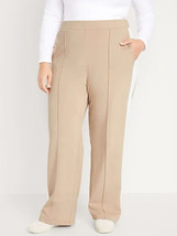 Old Navy High-Rise Brushed PowerSoft Track Pants Womens 2X Beige Coze Fleece NEW - £25.53 GBP