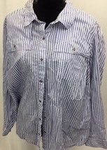 CATO Woman&#39;s Stripped Long Sleeve Button Up Blouse - $10.00