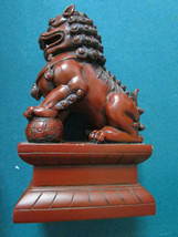 Chinese Foo Dogs Resin Book Holder Figurines Paperweight 7 &quot; Pair - £98.06 GBP