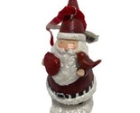 Demdaco Red and White Santa With Heart Standing Or Hanging Ornament nwt - $10.30