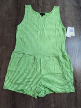 Splendid NWT Girls M Green Stripped Shorts Romper BK - $14.17