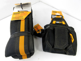 Toughbuilt BUNDLE LOT Padded Belt + Tool Pouch Covered Cell Phone Pocket - $39.60