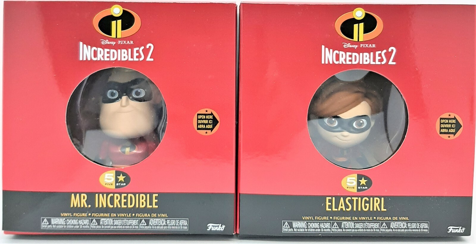 Funko 5 Star Vinyl Incredibles 2 ~ Mr. Incredible & Elastigirl ~ Lot of 2 Item image 2