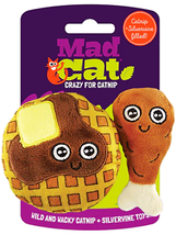 MAD06526 MAD CAT Chicken and Waffles Cat Toys 2pk - £20.24 GBP