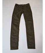 Stradivarius Pants Women&#39;s 2 PUSH UP Skinny Dark Olive 5 Pockets Stretch - $19.22