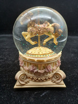 Carousel Horse Snow Globe  Music Box tested - Works Plays unknown song - $18.99