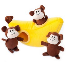 ZippyPaws Zippy Burrow Dog Toy Monkey &#39;n Banana 1ea/MD - £16.57 GBP