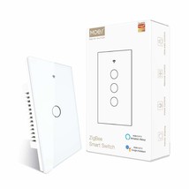 Moes Zigbee Smart Touch Wall Light Switch,Requires Tuya Zigbee, 1 Gang White - $44.99