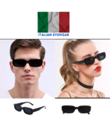 Sunglasses Square Unisex Luxury Retro Eyewear Design Rectangular Black M... - £10.93 GBP