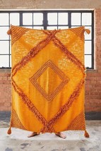 Yellow Gold Blanket Throw Soft Luxury Handmade Boho Farmhouse Bedding Throw - £41.00 GBP