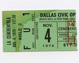 La Cenerentola Ticket Stub Dallas Civic Opera 1979 Music Hall Fair Park ... - £9.51 GBP